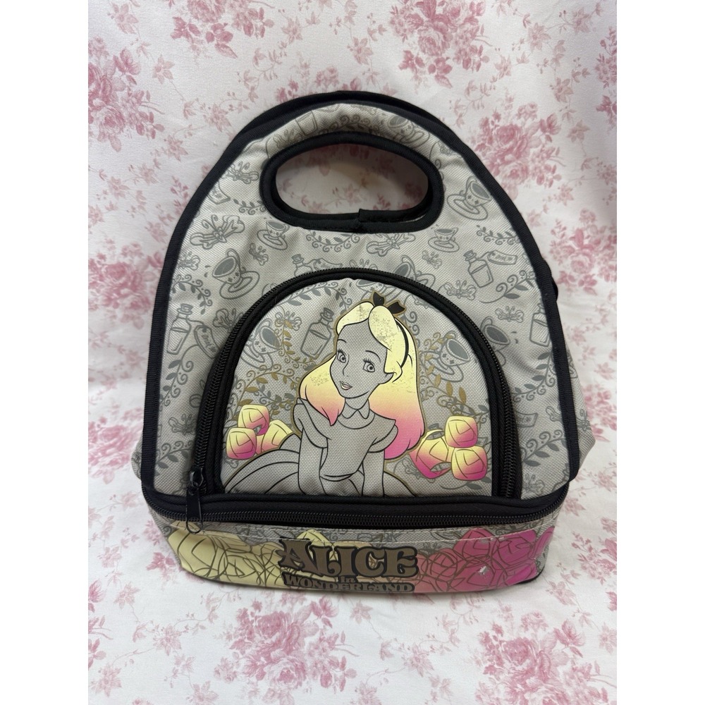 Disney Loungefly Alice in Wonderland Insulated Lunch Tote Bag 10" x 12"
